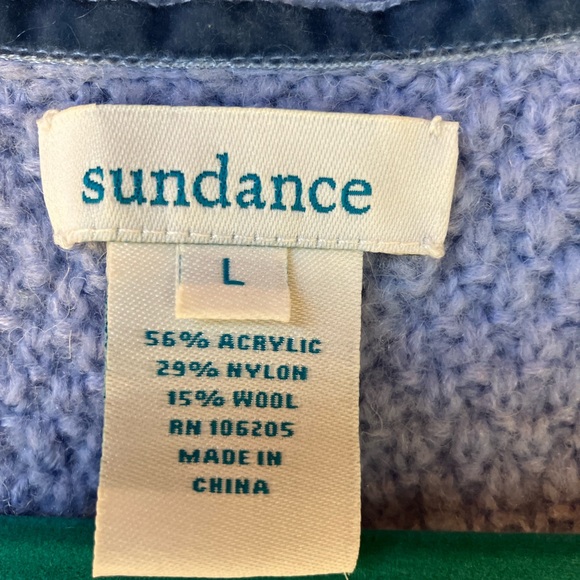 Sundance Cardigan Sweater Women Large Periwinkle Blue - Picture 3 of 4